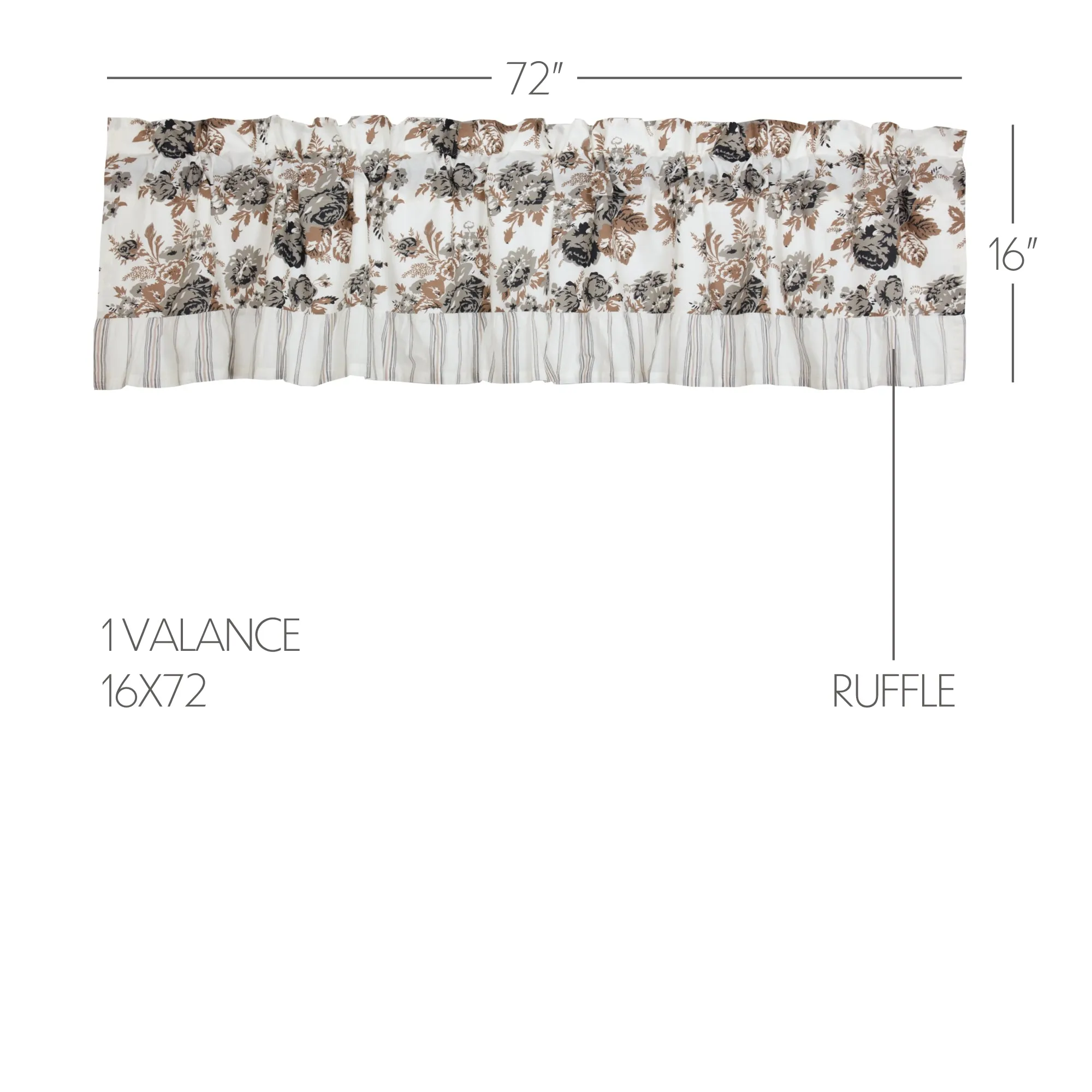 Annie Floral Ruffled Valance