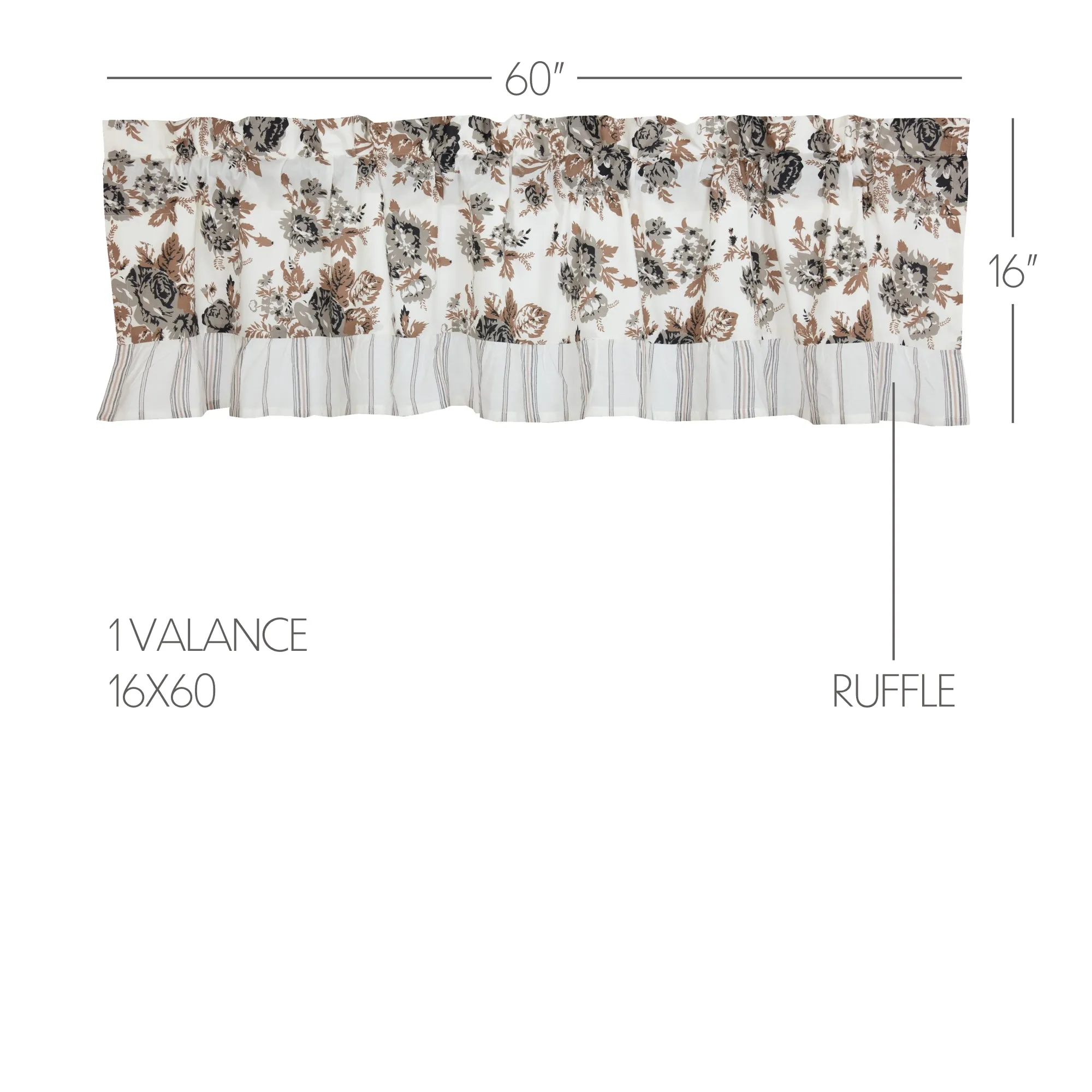 Annie Floral Ruffled Valance