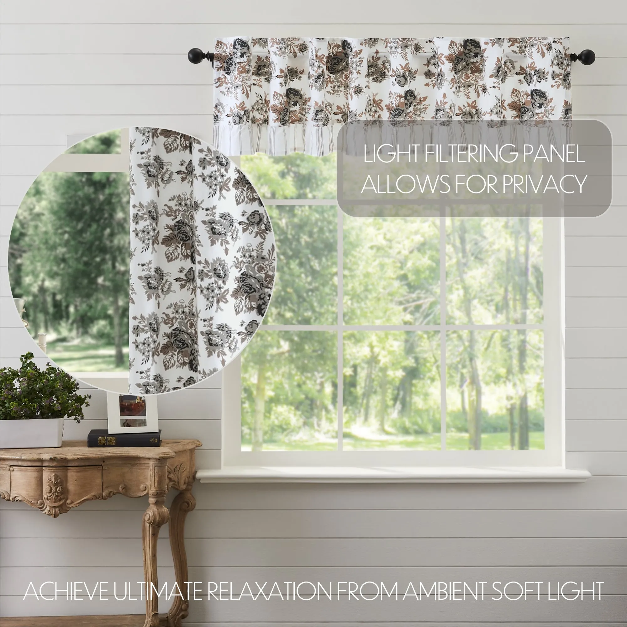 Annie Floral Ruffled Valance