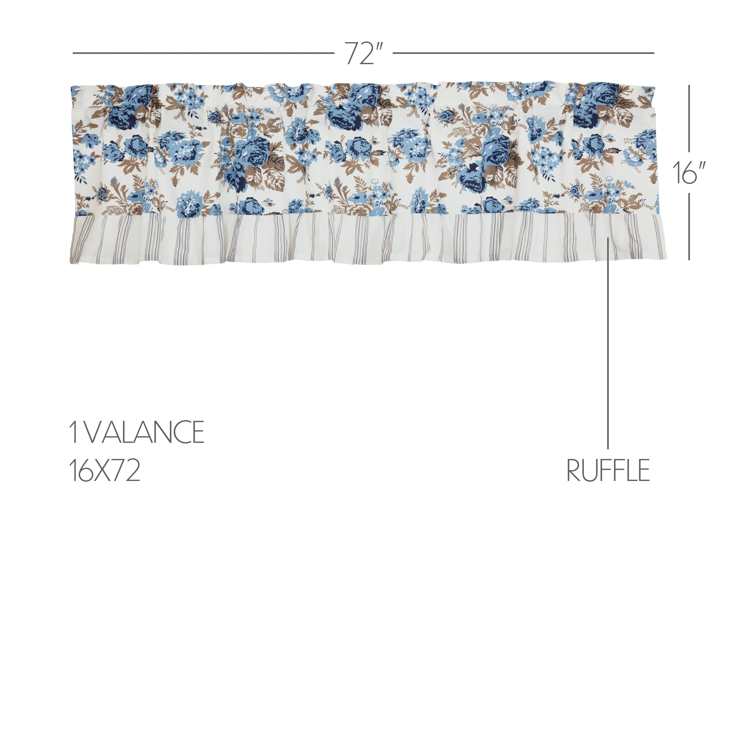 Annie Floral Ruffled Valance