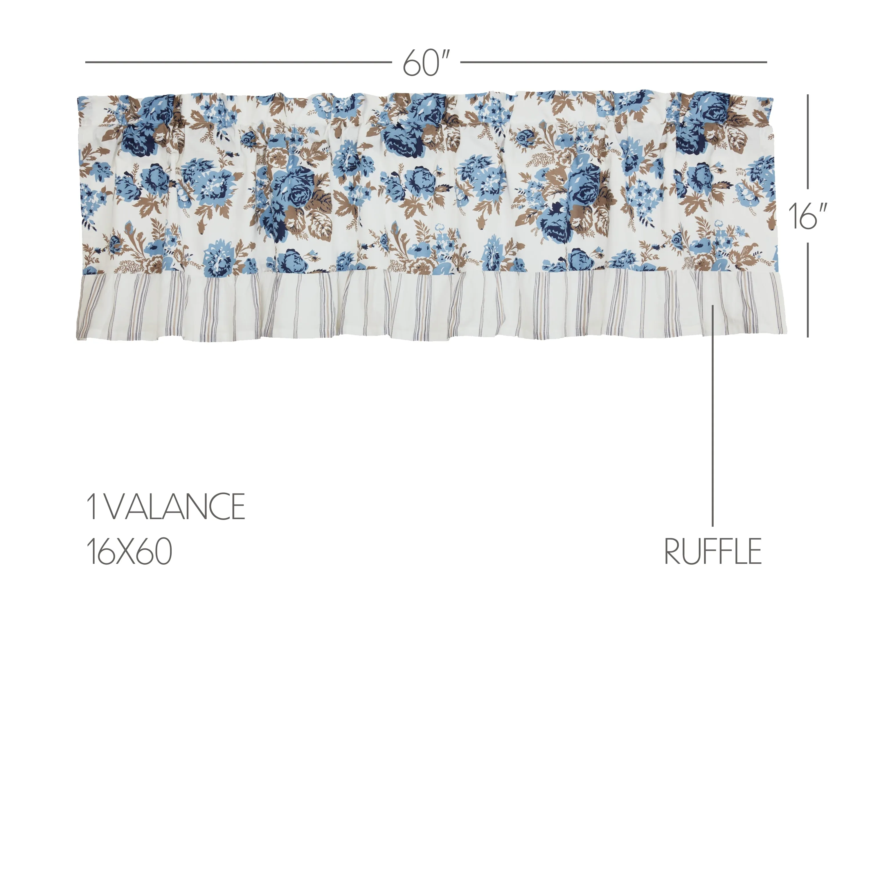 Annie Floral Ruffled Valance