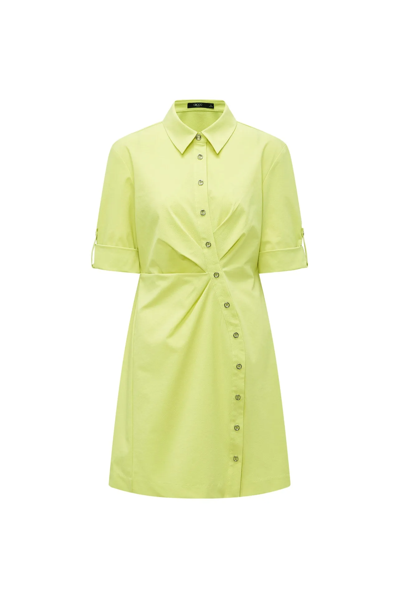 Asymetrical Button Down Shirt Dress