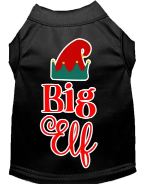 Big Elf Screen Print Dog Shirt Black Xxxl