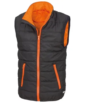 Black/Orange - Core junior bodywarmer