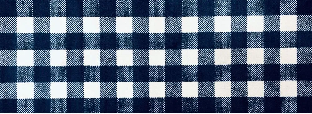 Blue and White Patchwork Runner