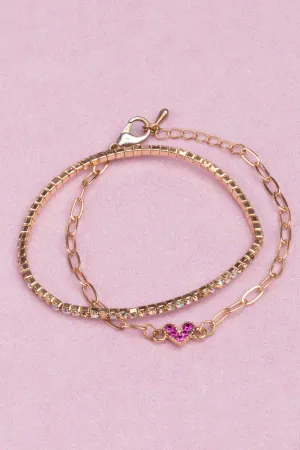 Boutique Chic Linked with Love Bracelet