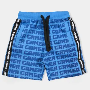 Boys Cotton Terry Knitted Terry Short Gamer-Brill.Blue