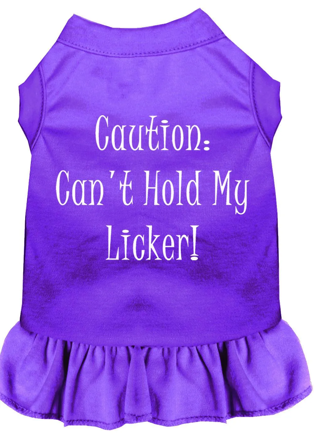 Can't Hold My Licker Screen Print Dress Purple Xs (8)