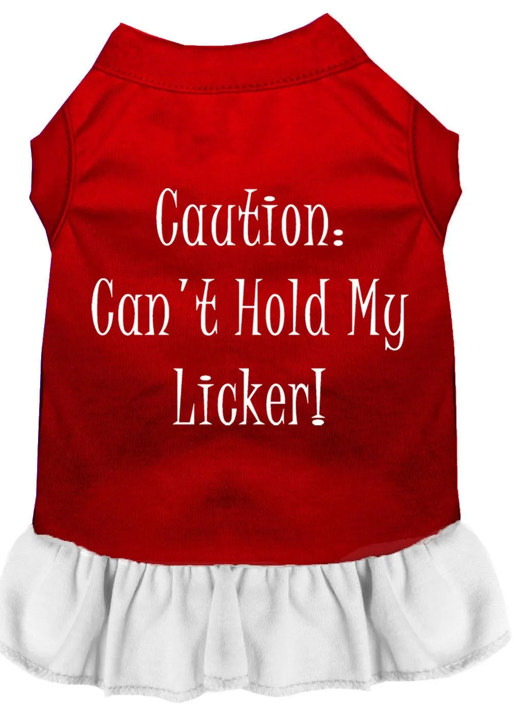 Can't Hold My Licker Screen Print Dress Red With White Xxxl (20)