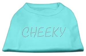 Cheeky Rhinestone Shirt Aqua L (14)