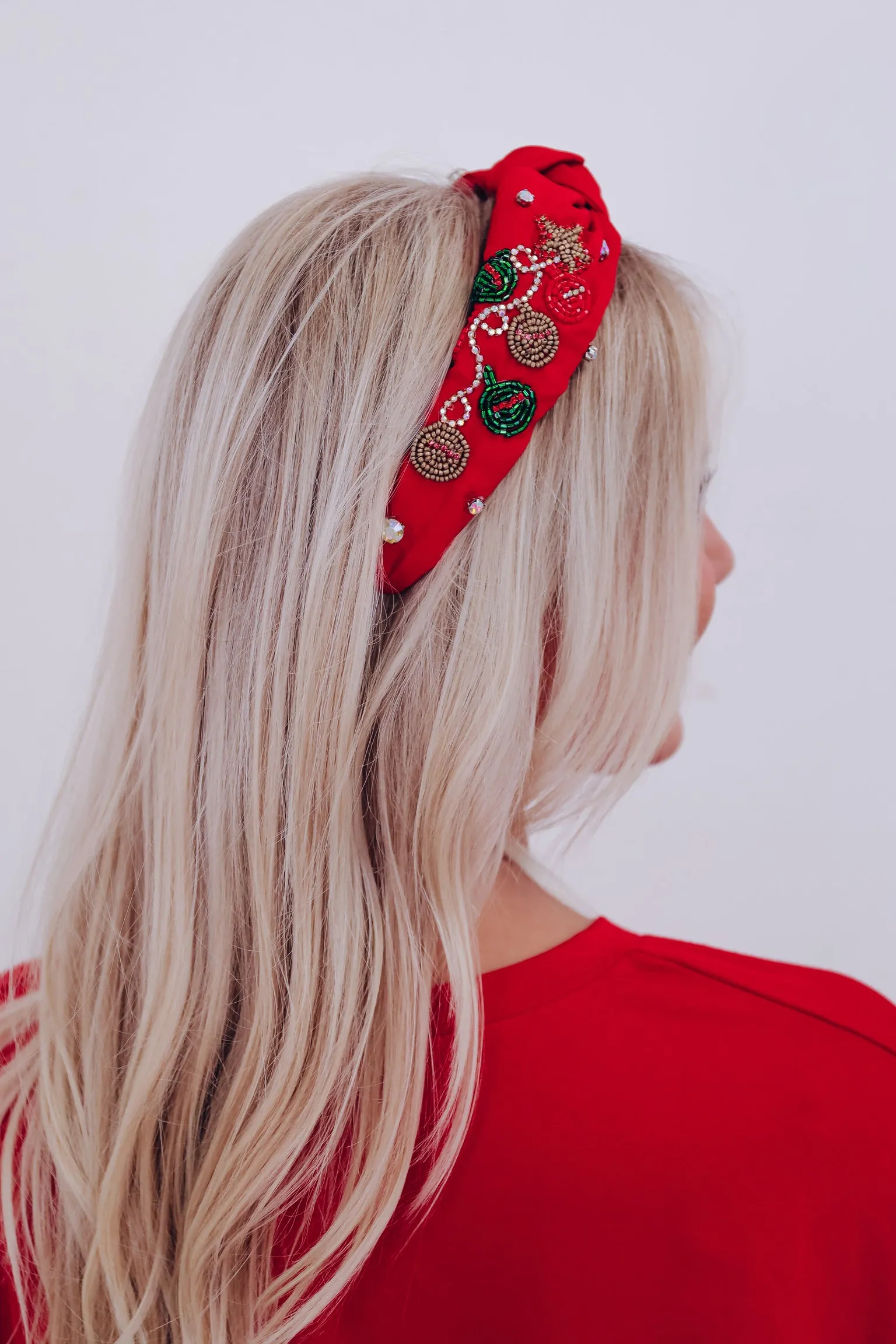 Christmas Ornament Headband - Red