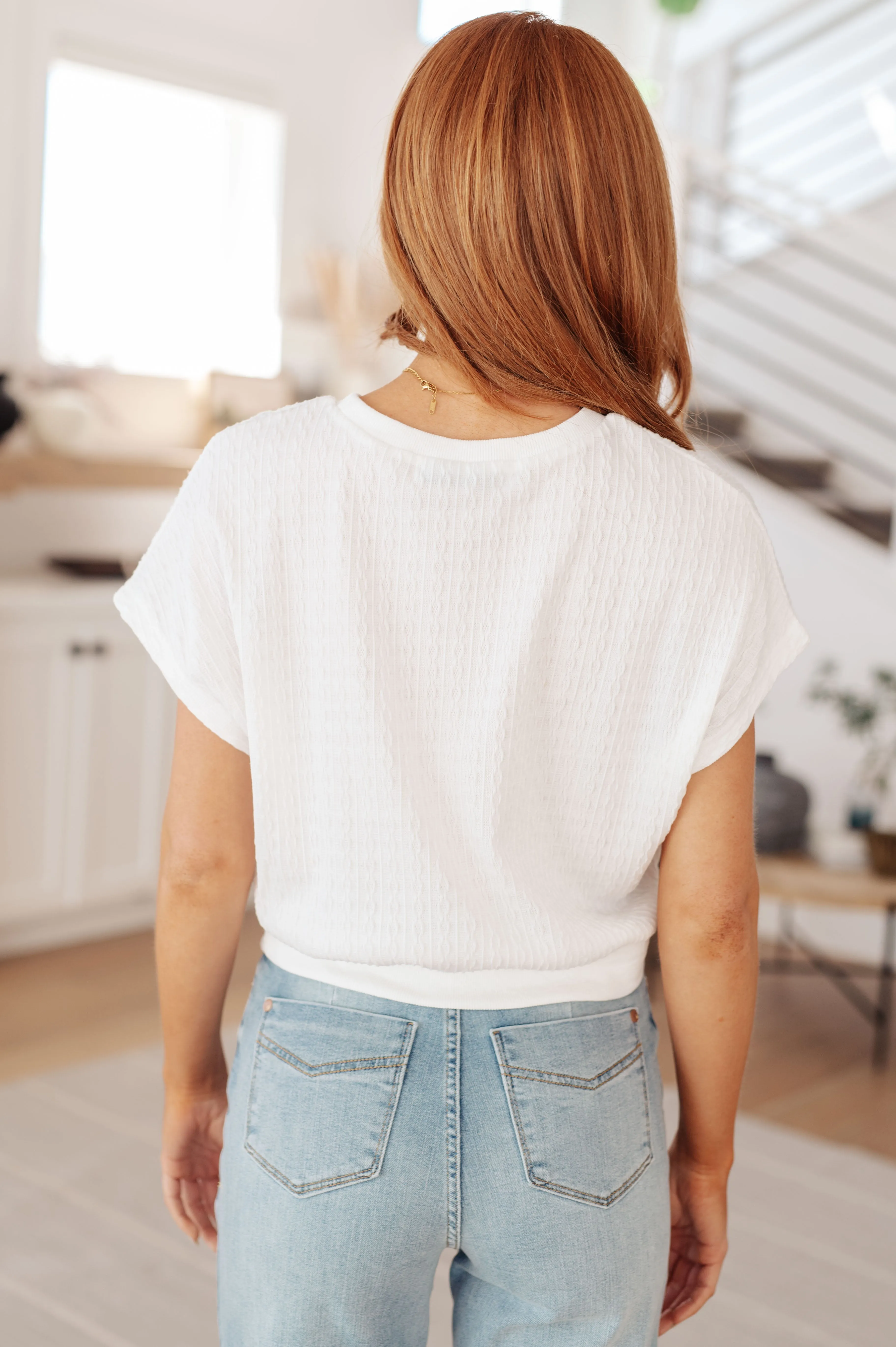 Clearly Classic Short Sleeve Top in White