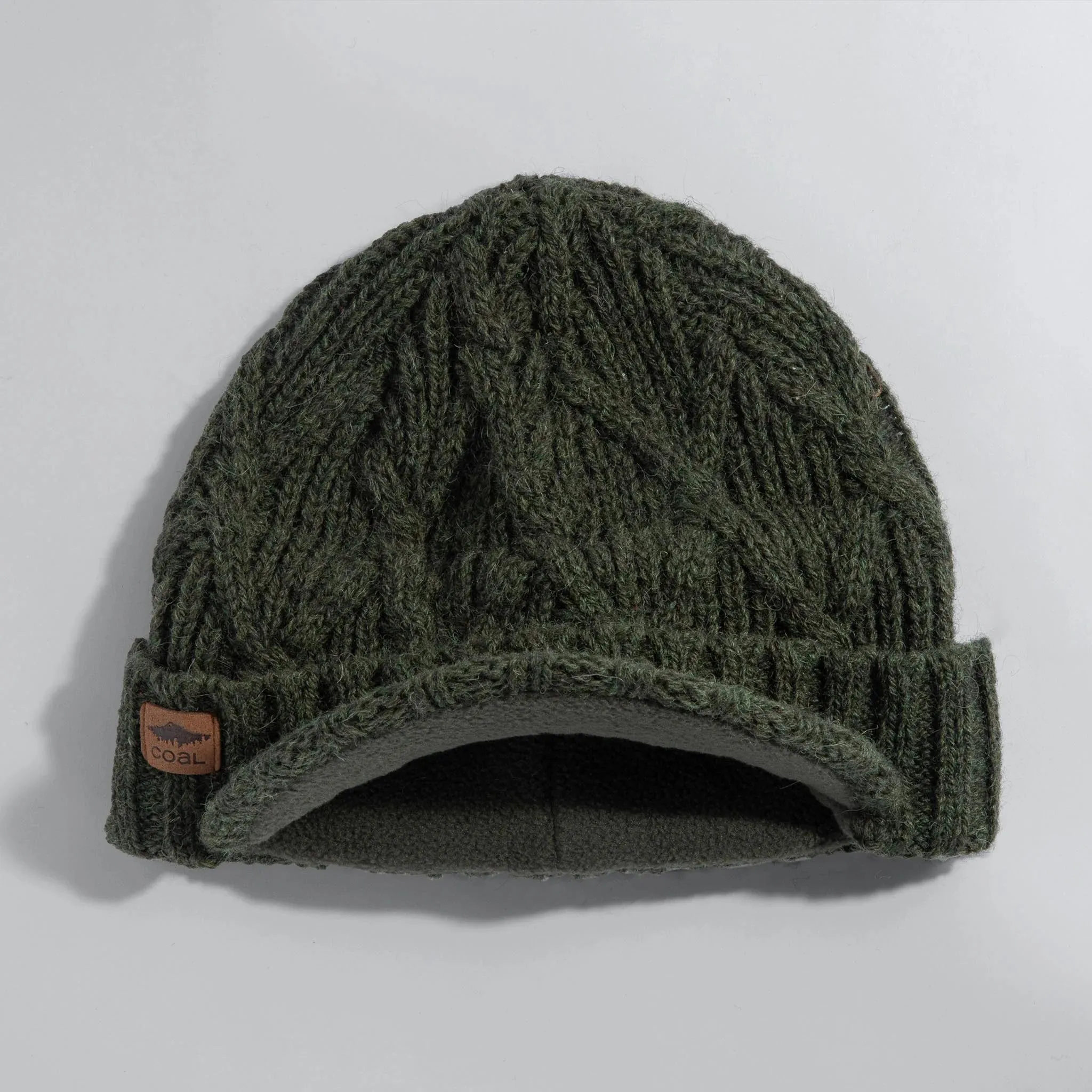 Coal The Yukon Cable Knit Wool Brim Beanie