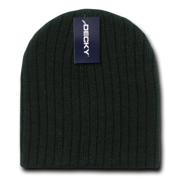 Decky Beanies Cable Knit Soft Ski Warm Winter Caps Hats Unisex Mens Womens