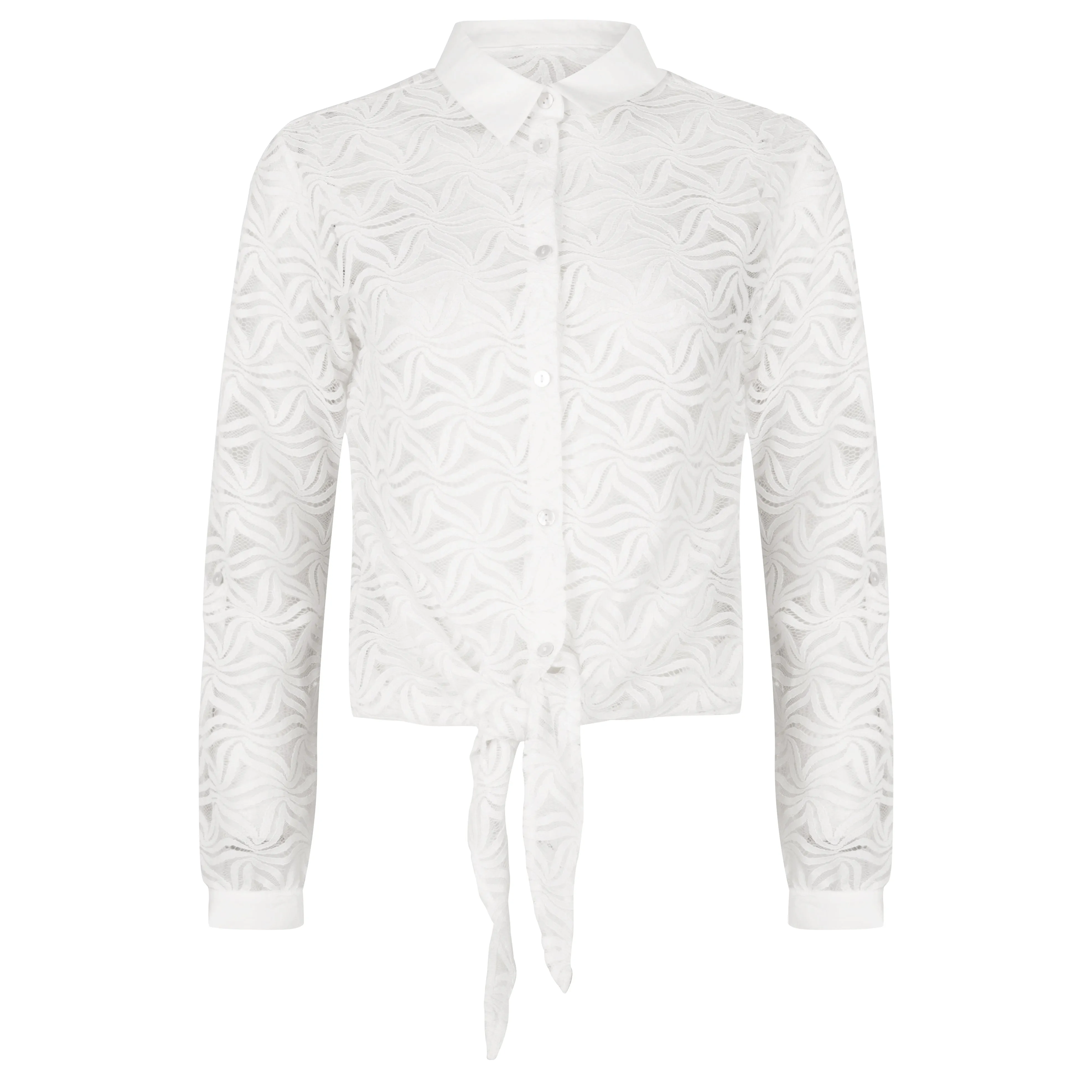 Esqualo - Knotted Lace Blouse