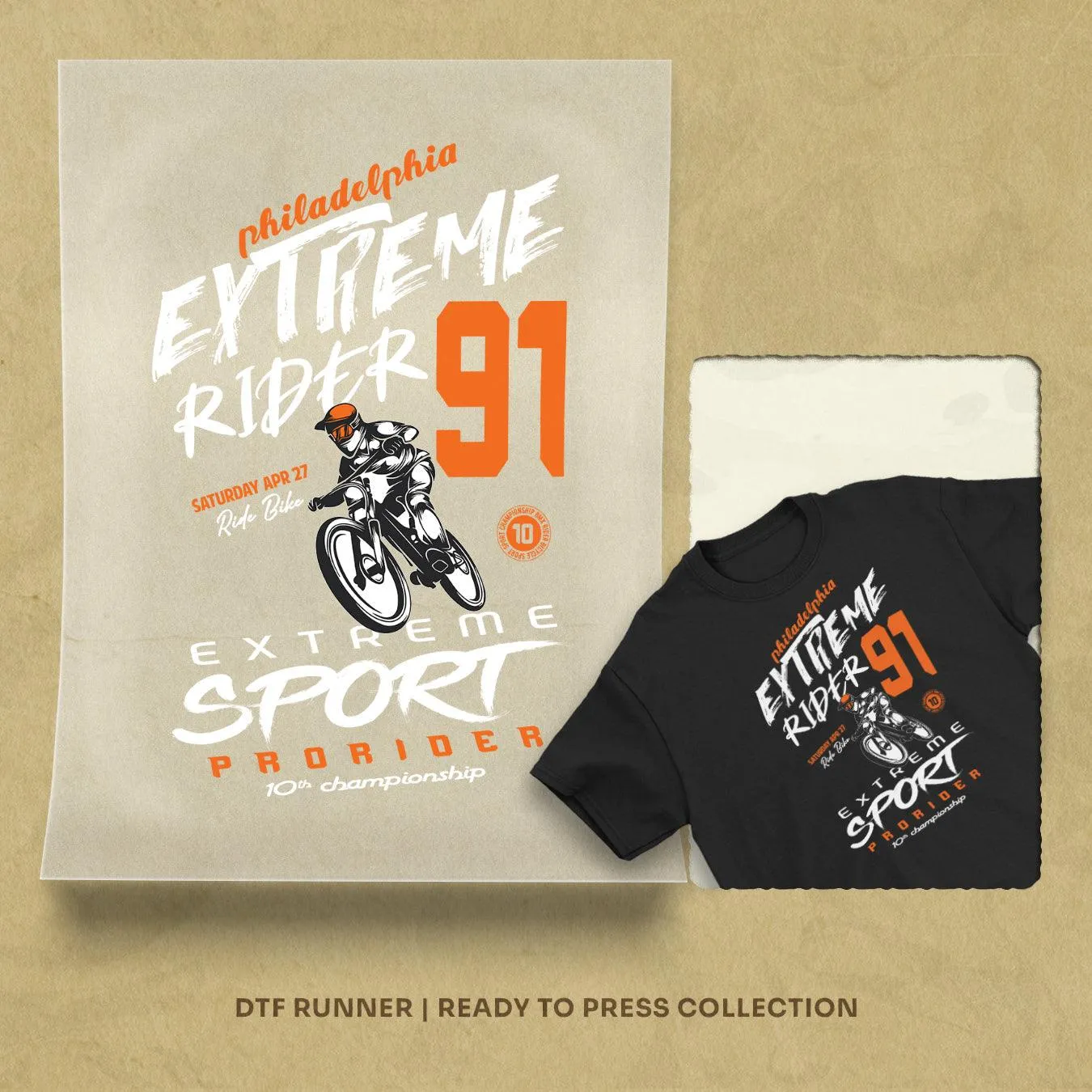 Extreme Rider dtf transfer sheets