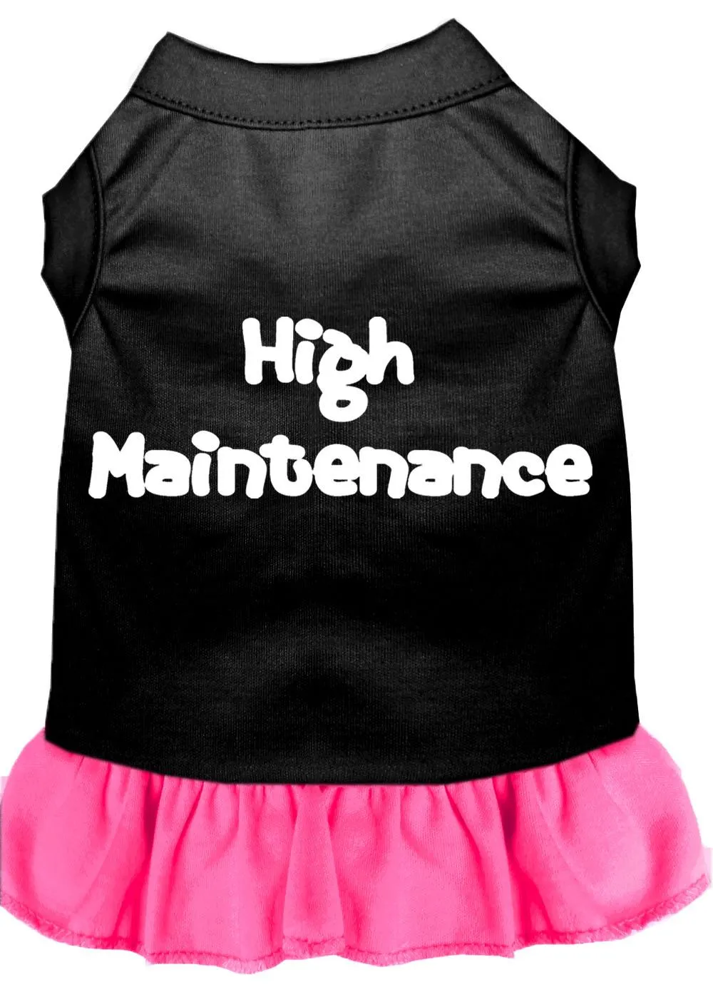 High Maintenance Screen Print Dress Black With Bright Pink Xxl (18)