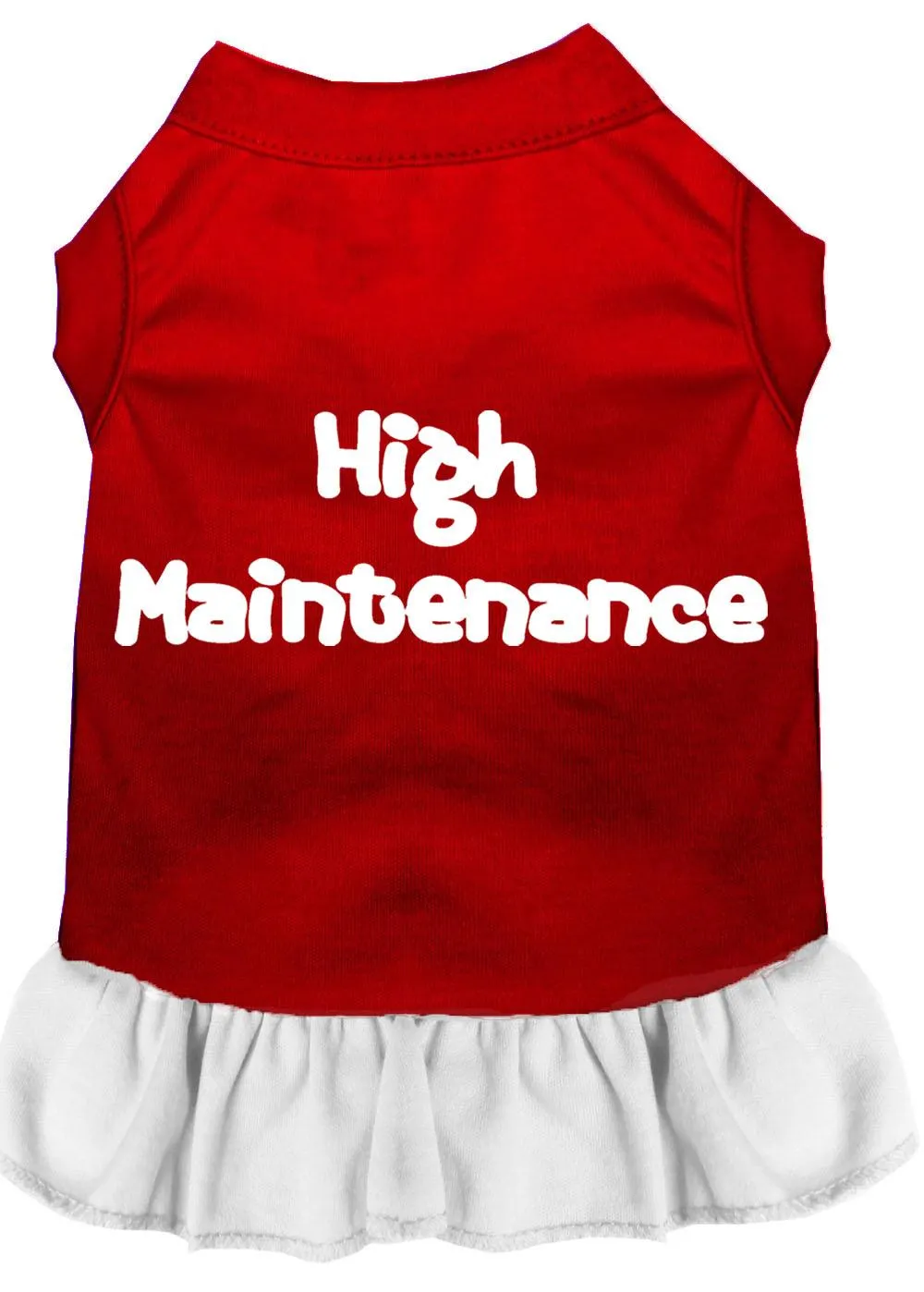 High Maintenance Screen Print Dress Red With White Med (12)