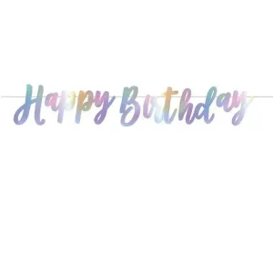 Iridescent Ribbon Happy Birthday Bunting