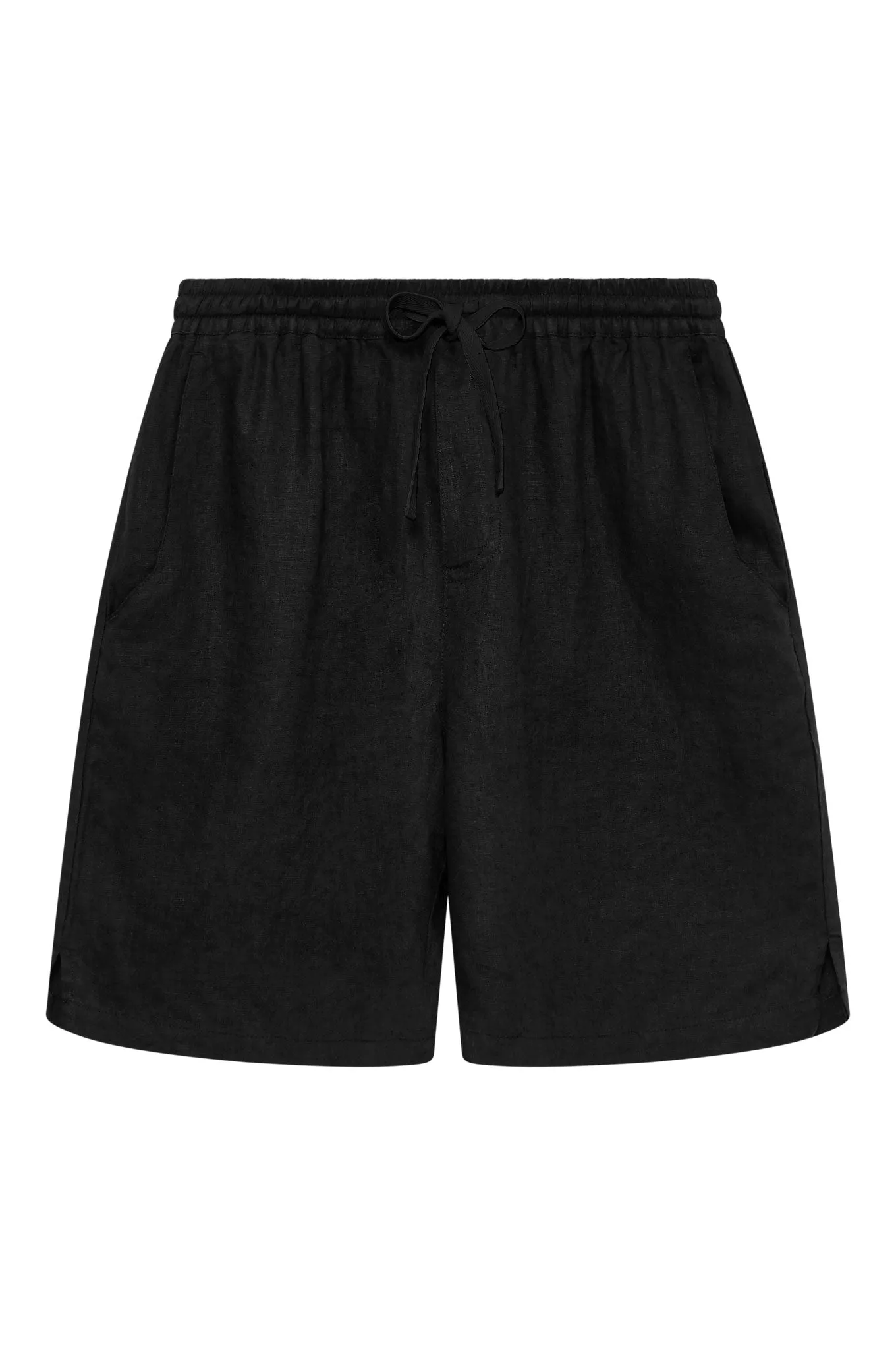 Jerry Linen Shorts Black