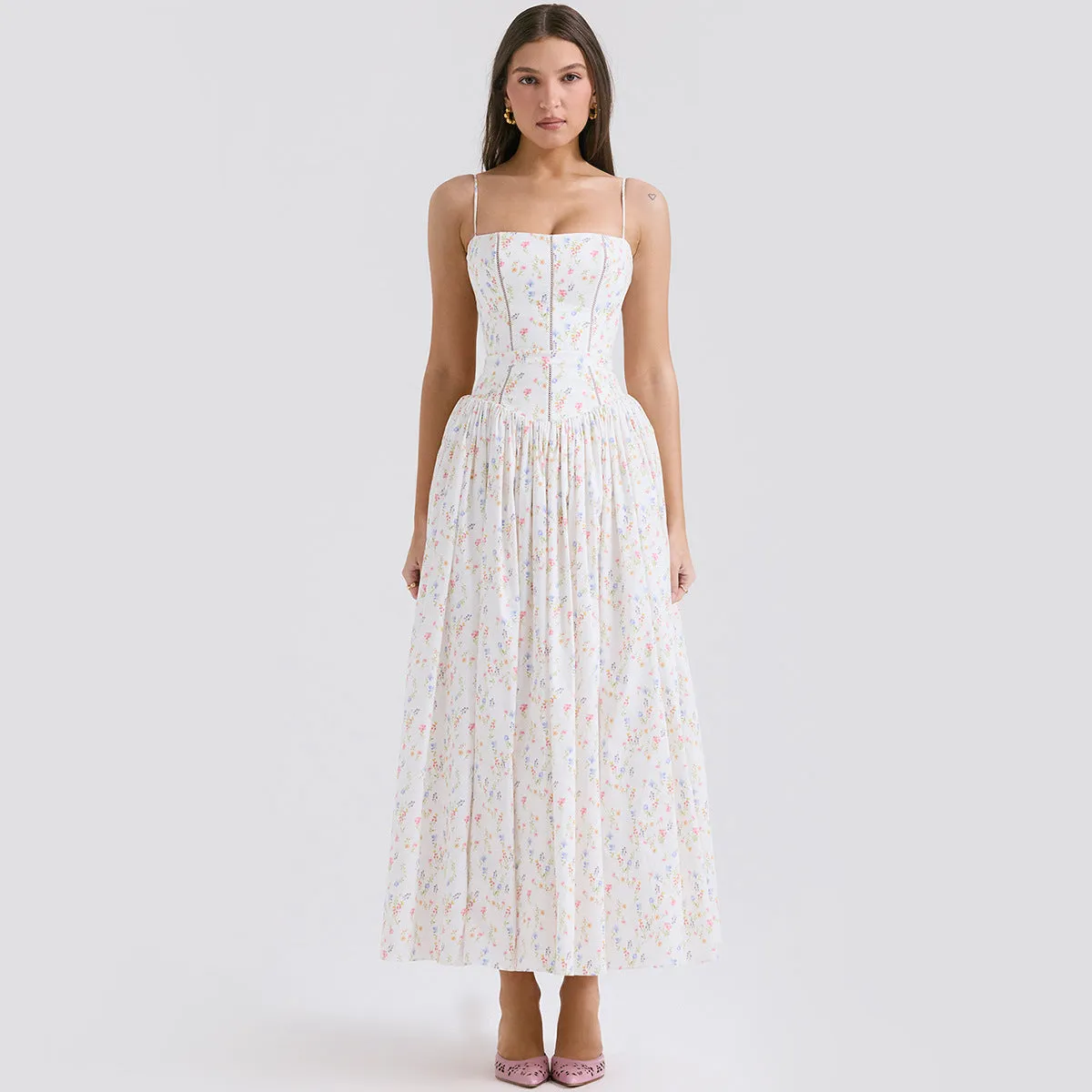 Lina Floral Midi Dress