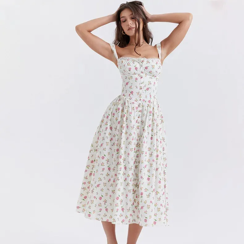 Lina Floral Midi Dress