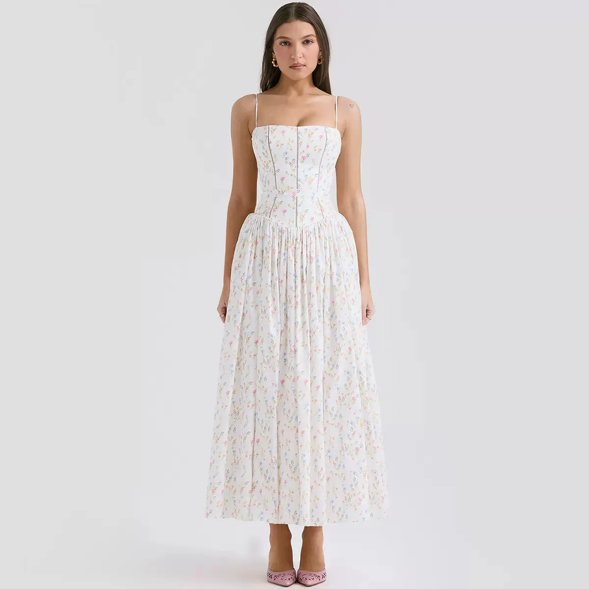 Lina Floral Midi Dress