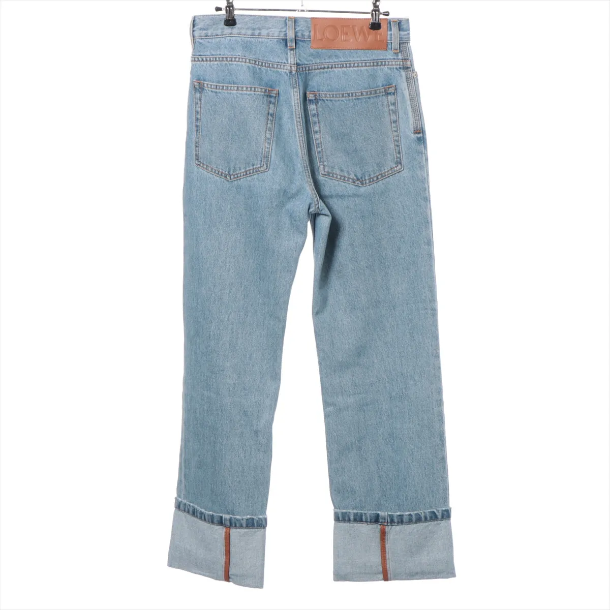 Loewe Anagram Button Fly Denim Pants Light Blue