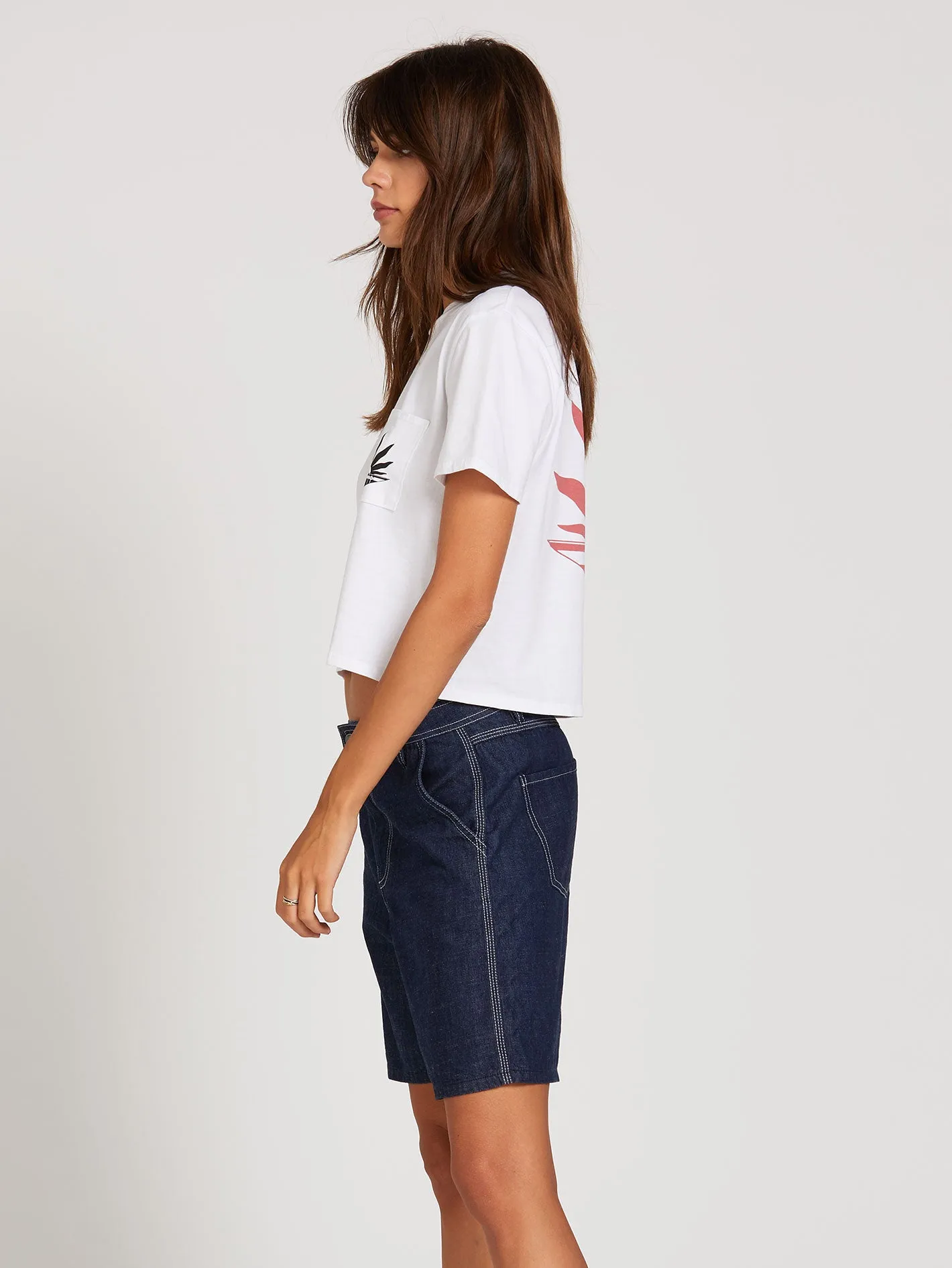 Painterly Denim Short - Service Blue