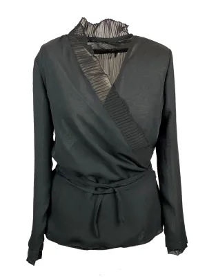 Petra overlap plissé blouse