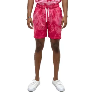 Red Tie Dye Sweat Shorts