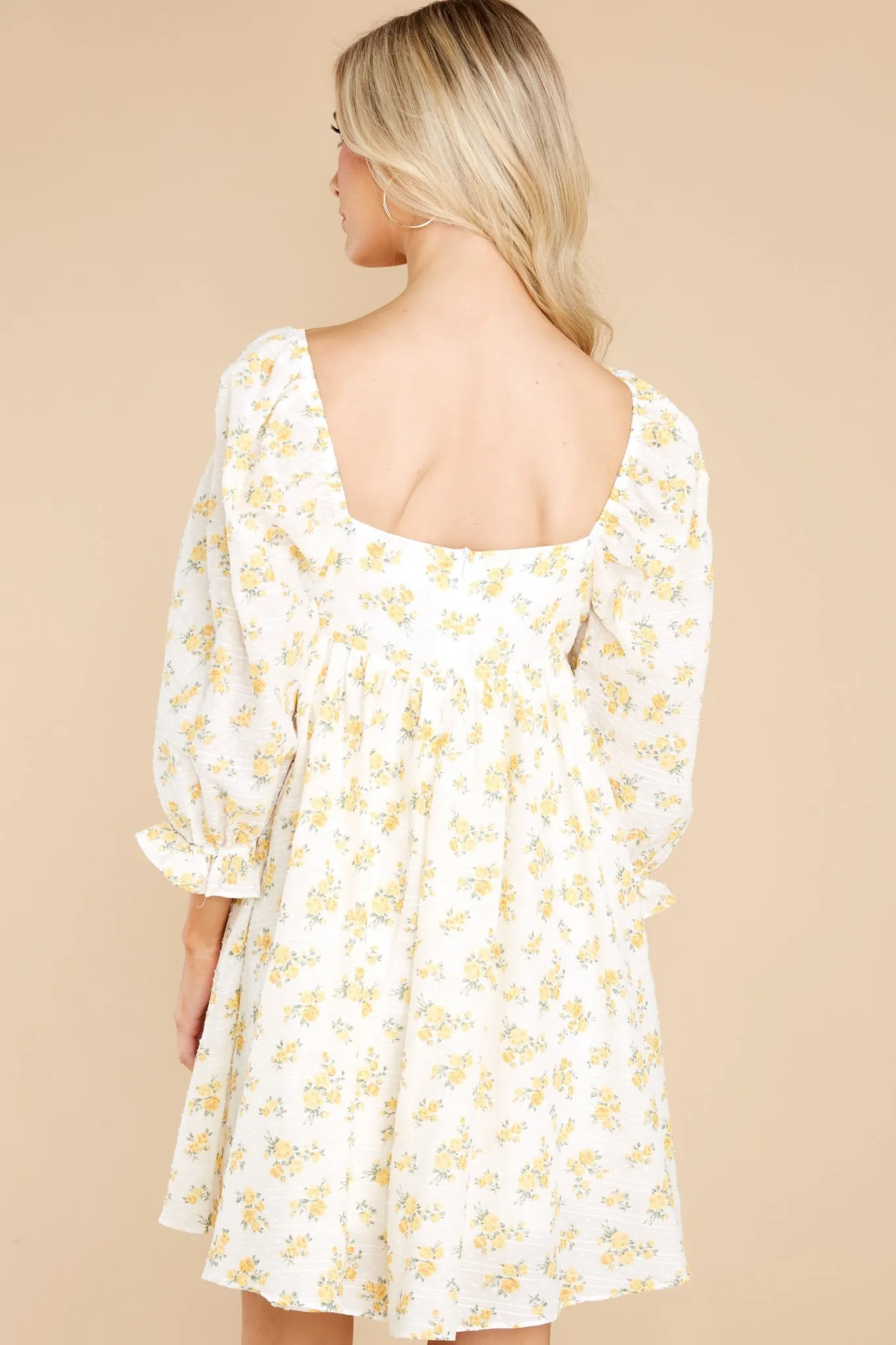 Something's Getting Started Yellow Floral Print Dress