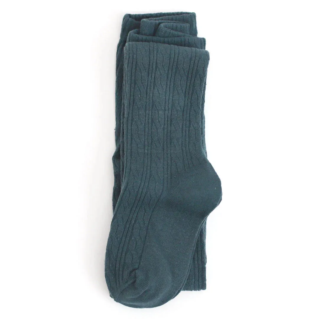 The Little Stocking Co - Cable Knit Tights - French Blue