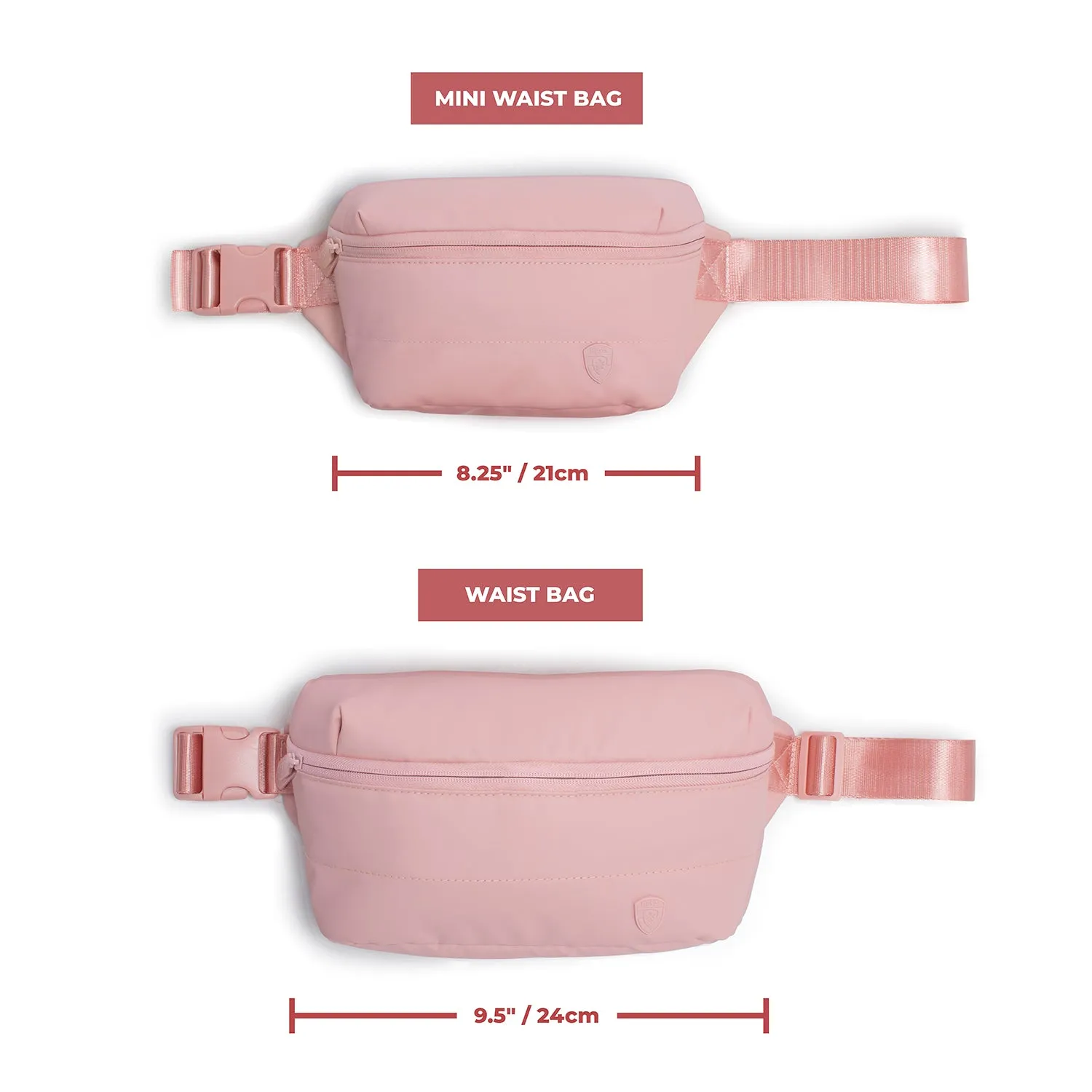 The Puffer Waist Bag - Rose