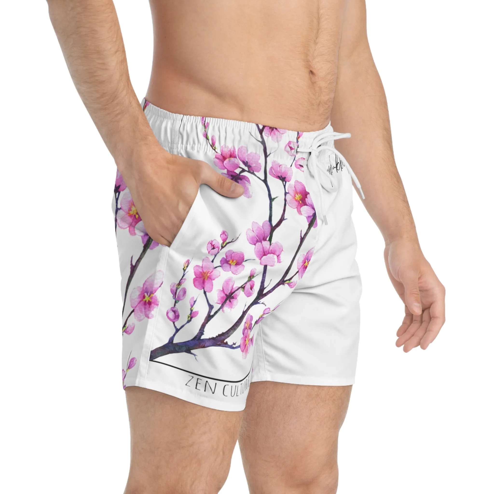 Zen Culture Cherry Blossom Swim Shorts Trunks