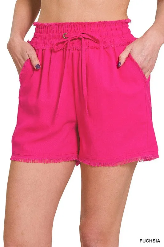 Zenana Daisy May Linen Shorts