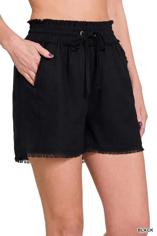 Zenana Daisy May Linen Shorts