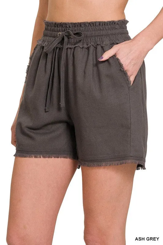 Zenana Daisy May Linen Shorts